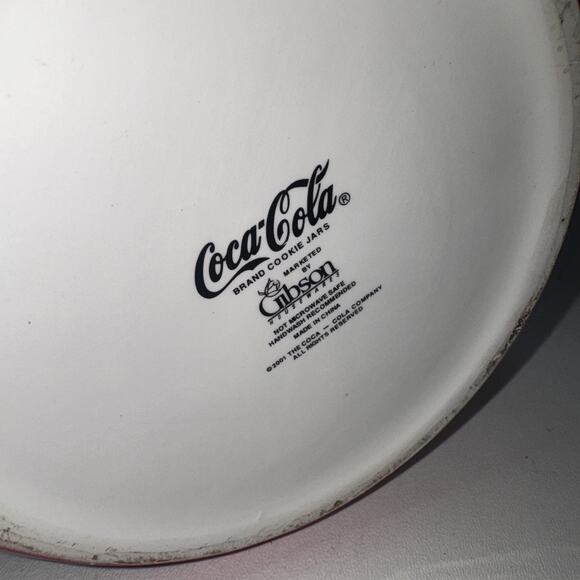 RARE-VINTAGE 2001 "COCA-COLA CAN" CERAMIC COOKIE JAR BY GIBSON 10" TALL No Lid - Picture 6 of 6